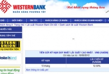 Western Bank bất ngờ rút lãi suất cao nhất về 12,5%/năm